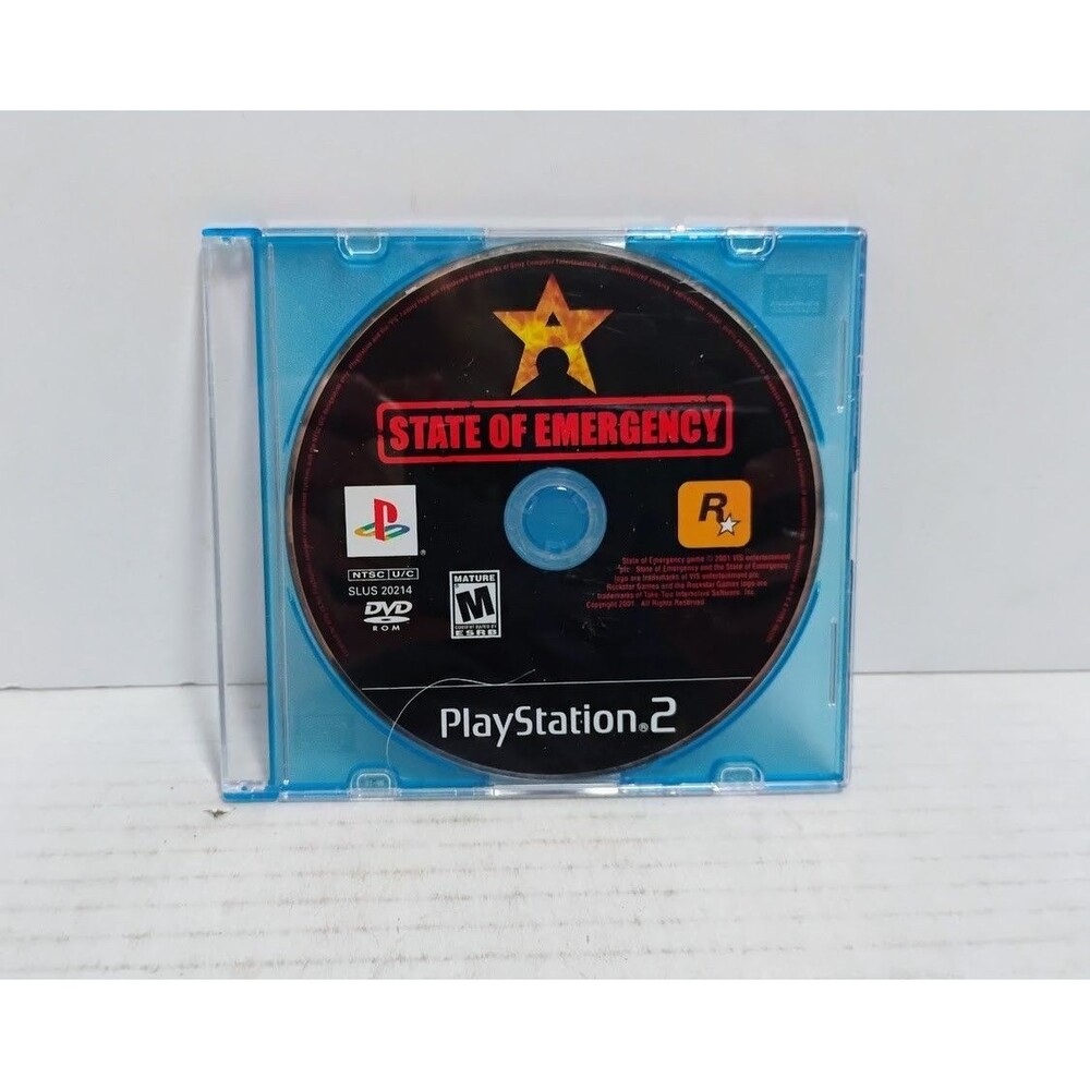 2002 SONY PLAYSTATION 2 PS2 ROCKSTAR STATE OF EMERGENCY DISC ONLY TESTED WORKS